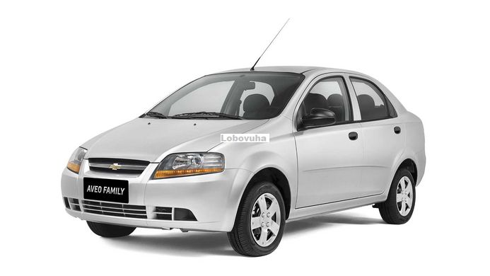 Стекло правой передней двери для Chevrolet Aveo (02-08)