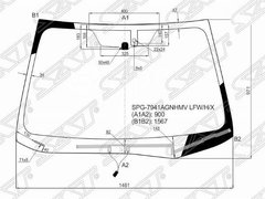Лобове скло з підігрівом та датчиком для Subaru Forester (13-18)