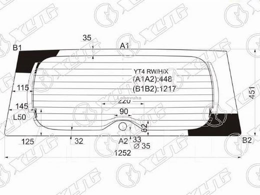 Заднє скло для Suzuki Grand Vitara (05-15)