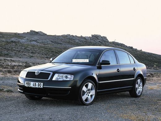 Стекло правой передней двери для Skoda Superb (02-08)